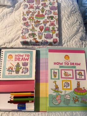 How To Draw Summer Fun Art Kit - Multicolor New!